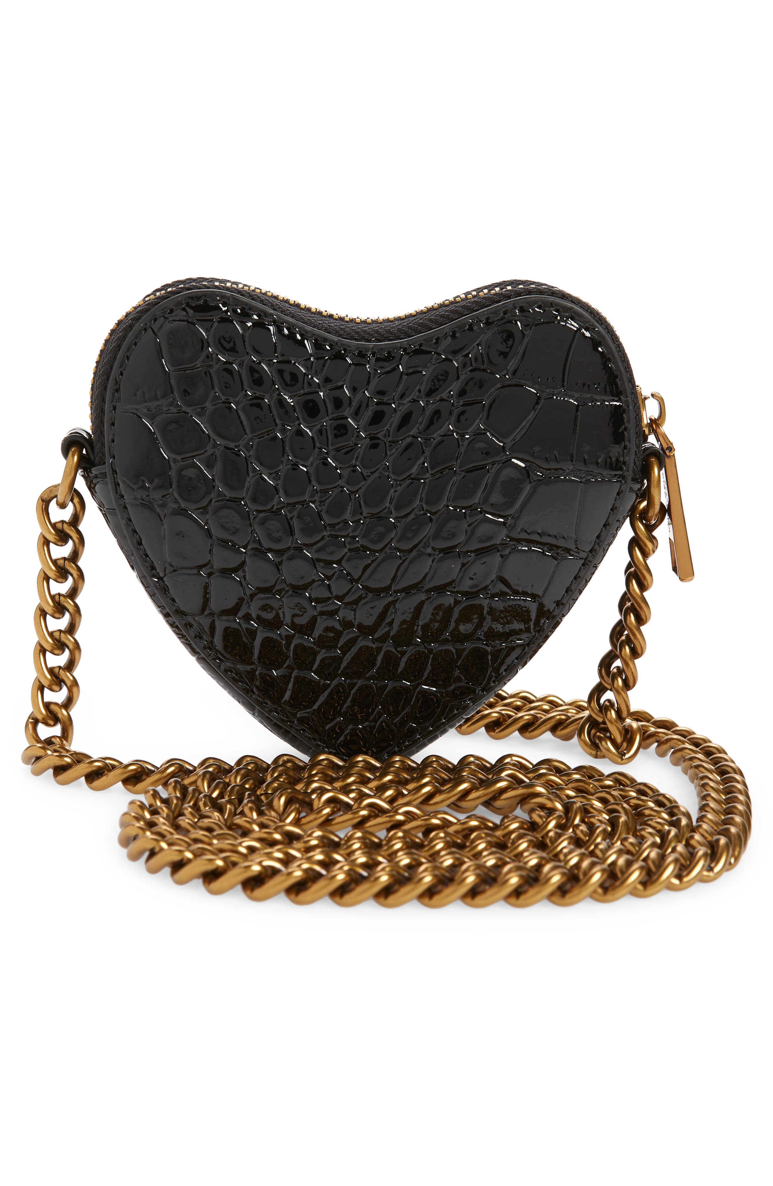 Kurt Geiger London Kensington Croc Heart Micro Crossbody Bag, Alternate, color, 