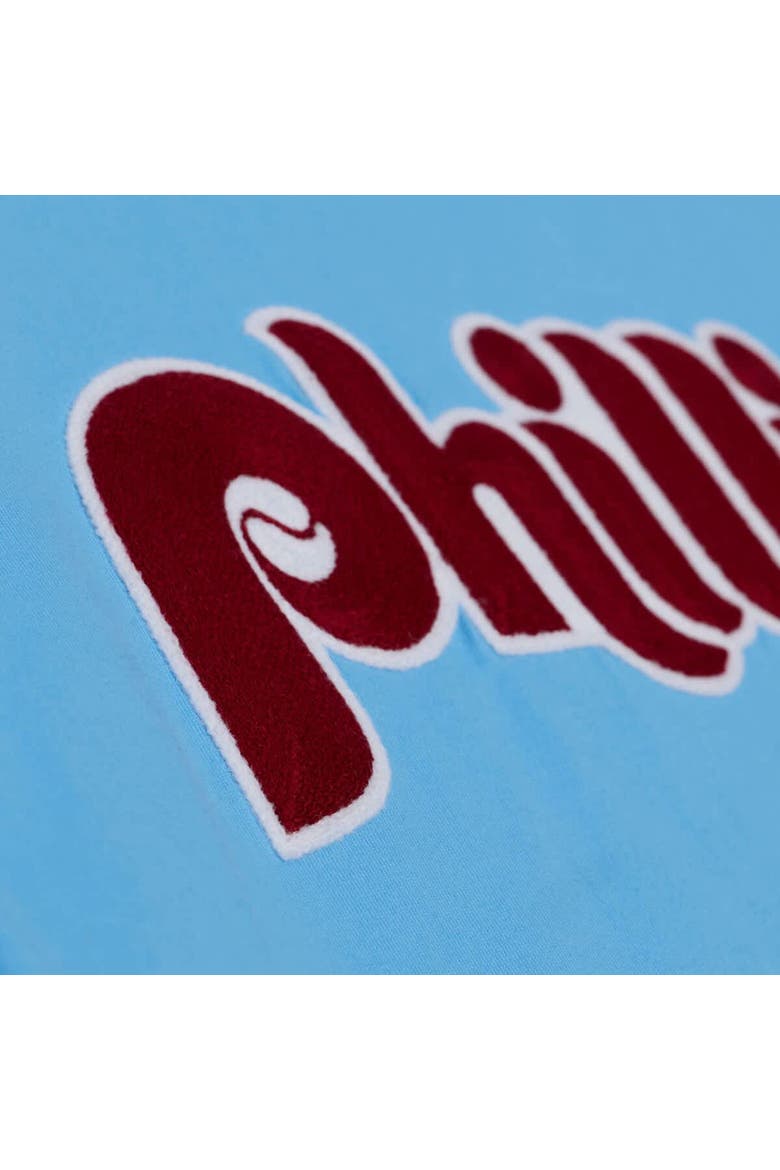 Men's Mitchell & Ness  Light Blue Philadelphia Phillies Wild Pitch Ringer T-Shirt, Alternate, color, Light Blue