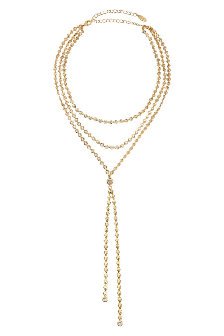 Multistrand Y-Necklace, Main, color, GOLD