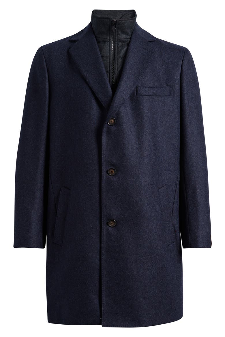 Delroy Wool Topcoat, Main, color, NAVY