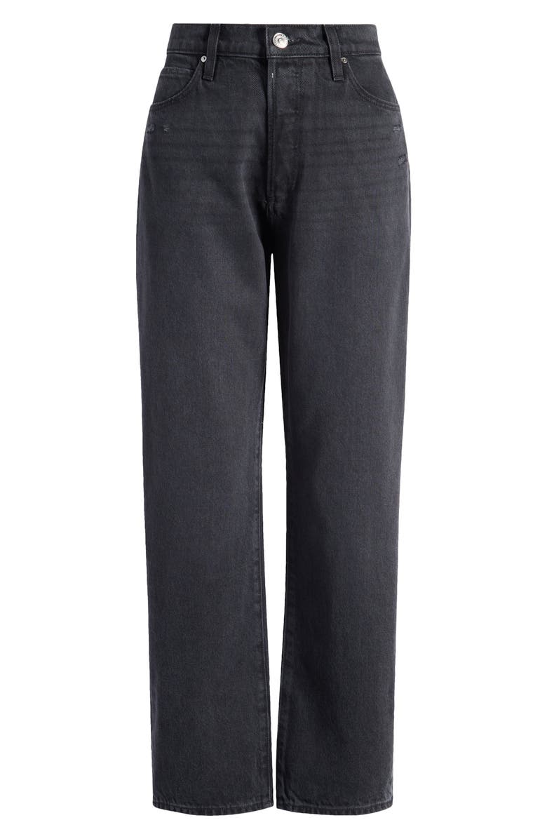 PAIGE Sawyer High Waist Straight Leg Jeans, Alternate, color, Dark Dawn Distressed