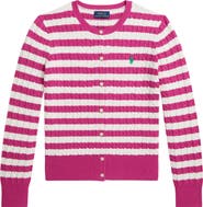 Polo Ralph Lauren Kids' Stripe Cable Stitch Cardigan