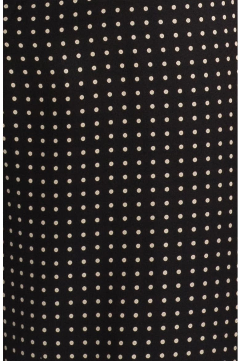 Dot Silk Pajamas, Alternate, color, BLACK