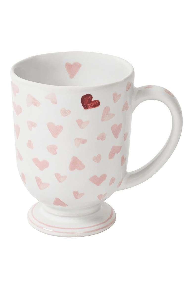 Love You More Footed Mug, Main, color, PINK