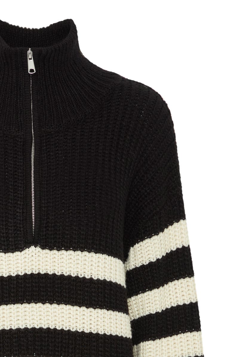 ICHI Barisa Tunic Sweater, Alternate, color, Black