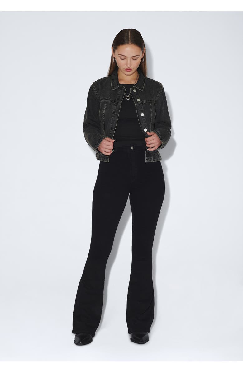 Dr. Denim Moxy High Flare Jeans, Alternate, color, Black