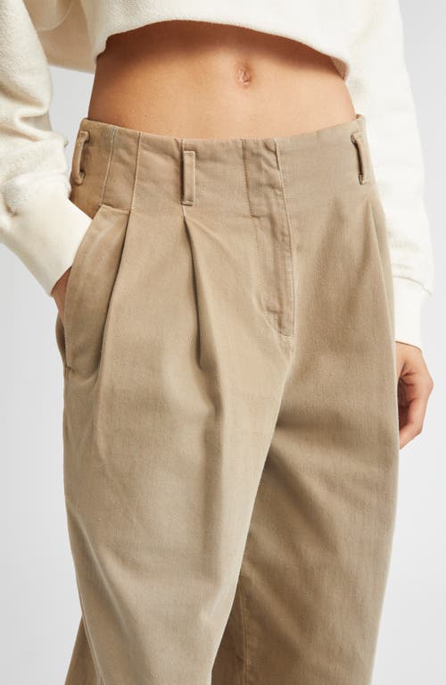 Golden Goose Journey Hollywood Waist Twill Wide Leg Pants In Brown