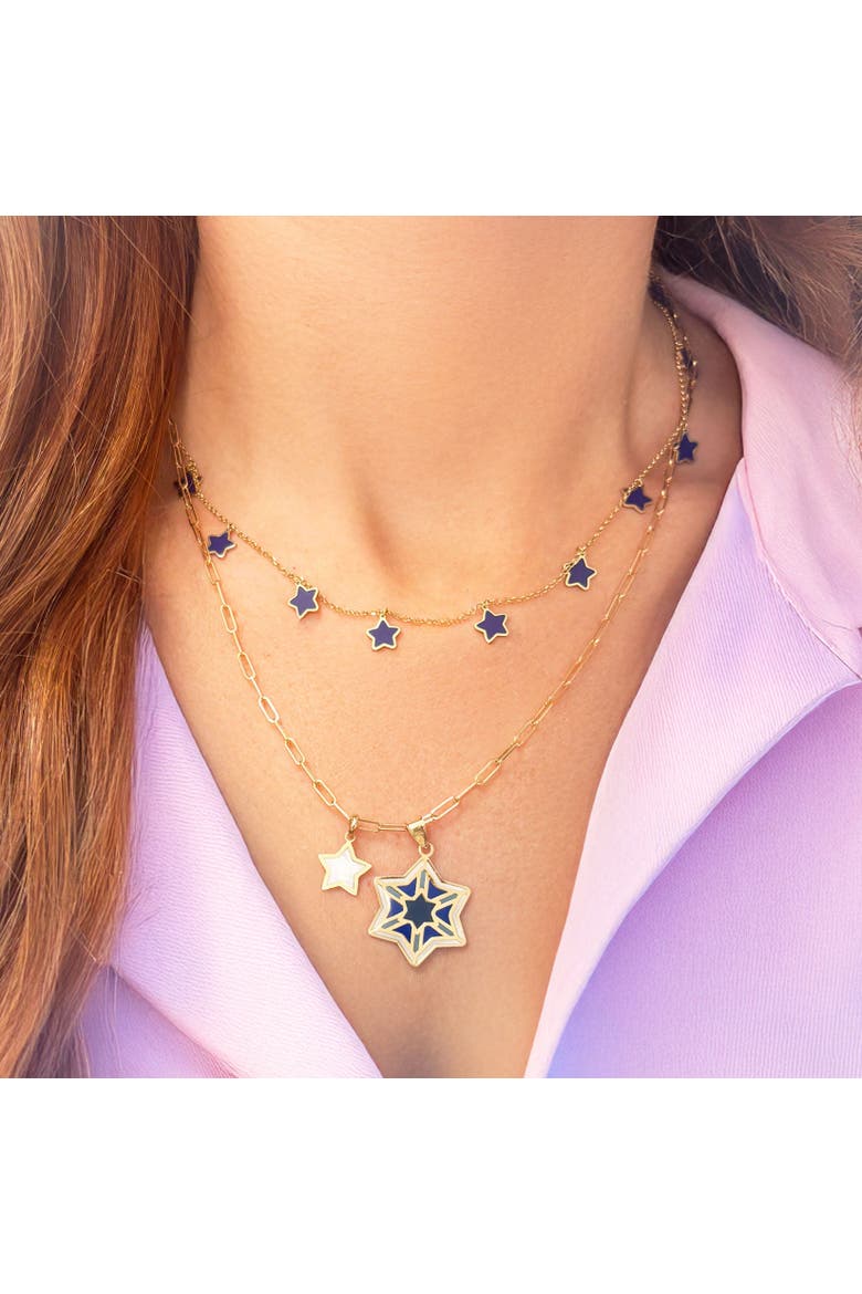 Lapis Star Dangle Necklace, Alternate, color, Lapis