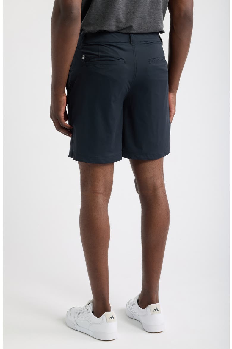 Fairway 8-Inch Flat Front Stretch Golf Shorts, Alternate, color, BLACK