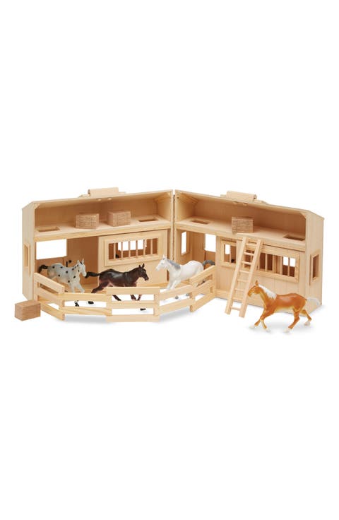 'Fold & Go' Mini Stable Play Set