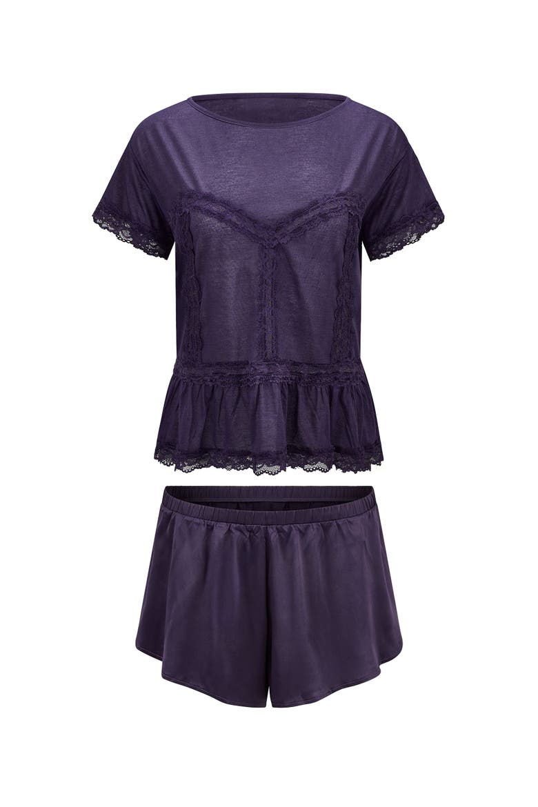 Patrice Pajama Set, Alternate, color, Dark purple