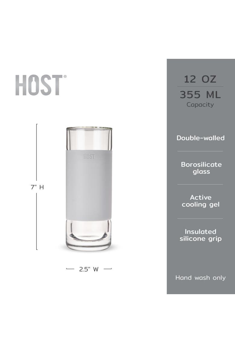 Glass FREEZE Highball Cooling Cups Set of 2, Alternate, color, Gray