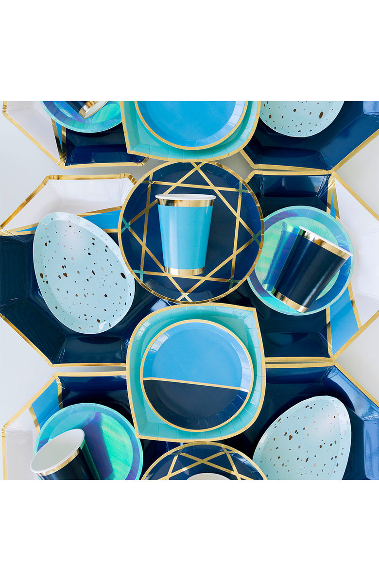 Jollity & Co. The Markle Blue and Gold Dessert Plates, Alternate, color, Assorted Pre-Pack