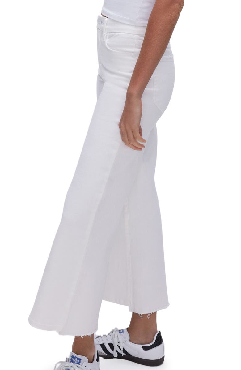 Good American Good Waist Crop Palazzo Jeans, Alternate, color, White001