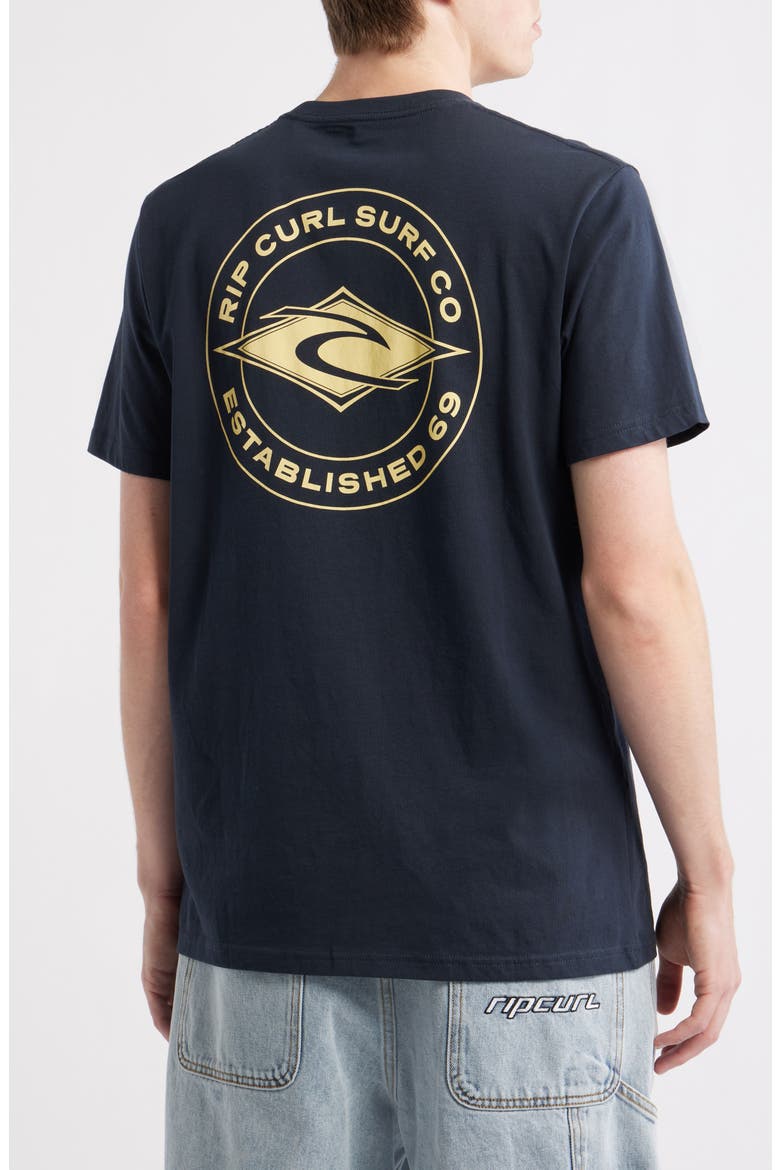 Logo Graphic T-Shirt, Alternate, color, DARK NAVY