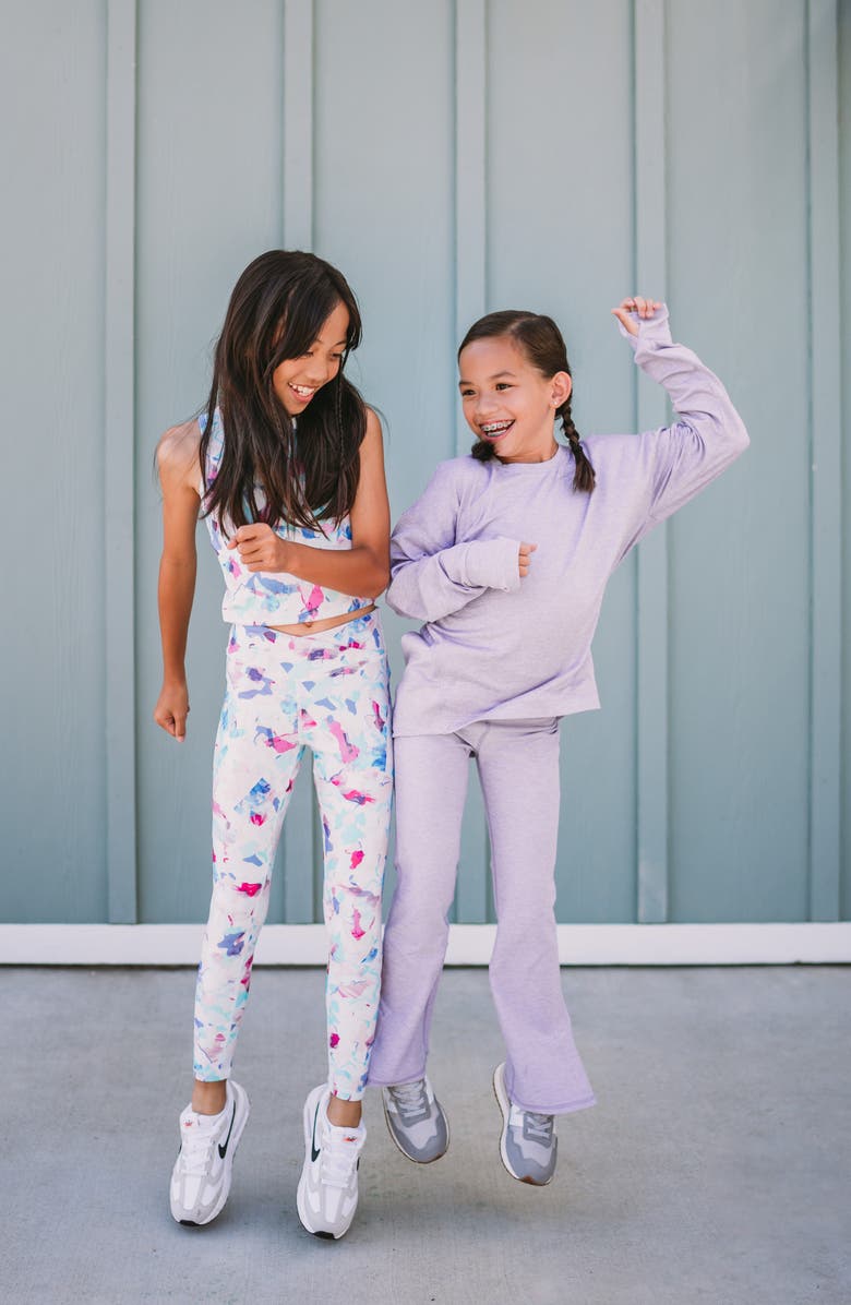 Zella Girl Kids' Restore Soft Split Hem Pants, Alternate, color, 