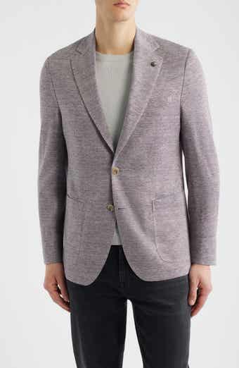 Hartford Mauve Mélange Knit Linen & Wool Blend Sport Coat