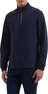 Bugatchi Diamond Quilted Quarter Zip Pullover