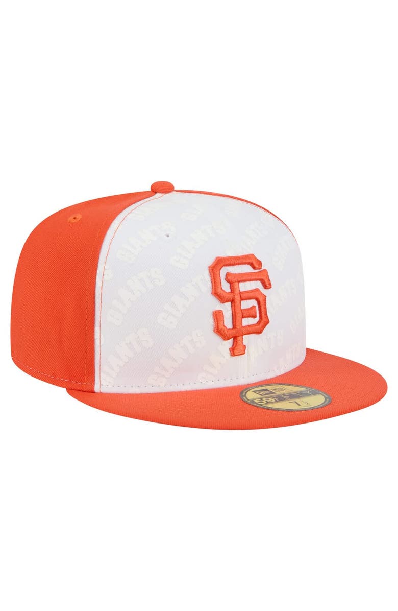 New Era Men's New Era White/Orange San Francisco Giants Repeat 59FIFTY Fitted Hat, Alternate, color, White