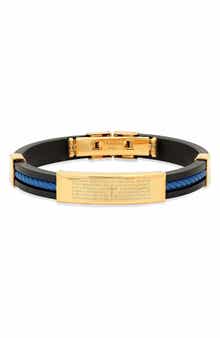 Men's Lord's Prayer 18k Gold Plated Bracelet