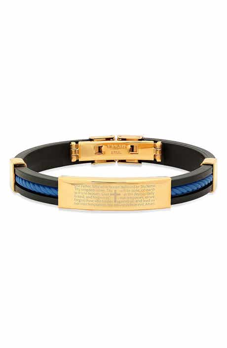 Men's Lord's Prayer 18k Gold Plated Bracelet