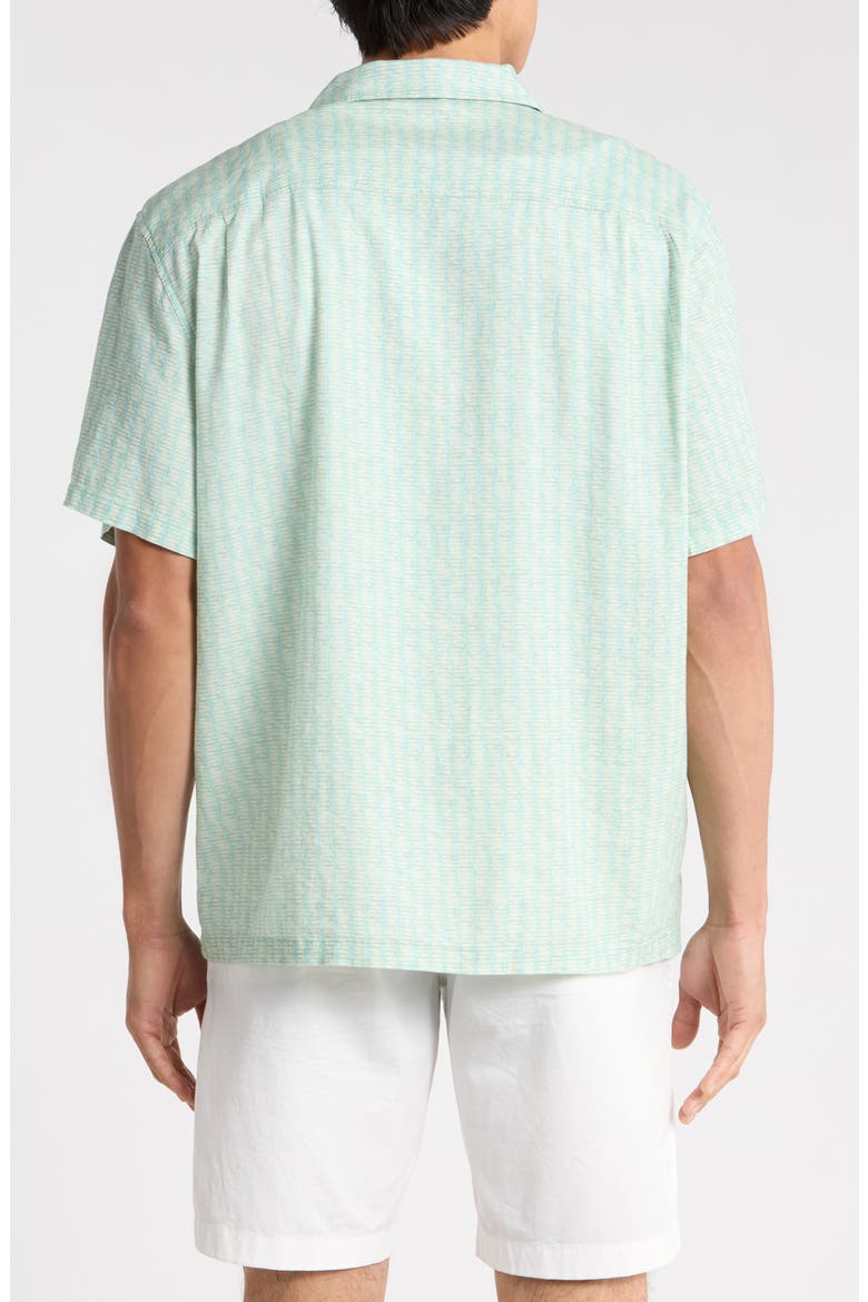Resort Camp Shirt, Alternate, color, AQUA SARDINE PRINT