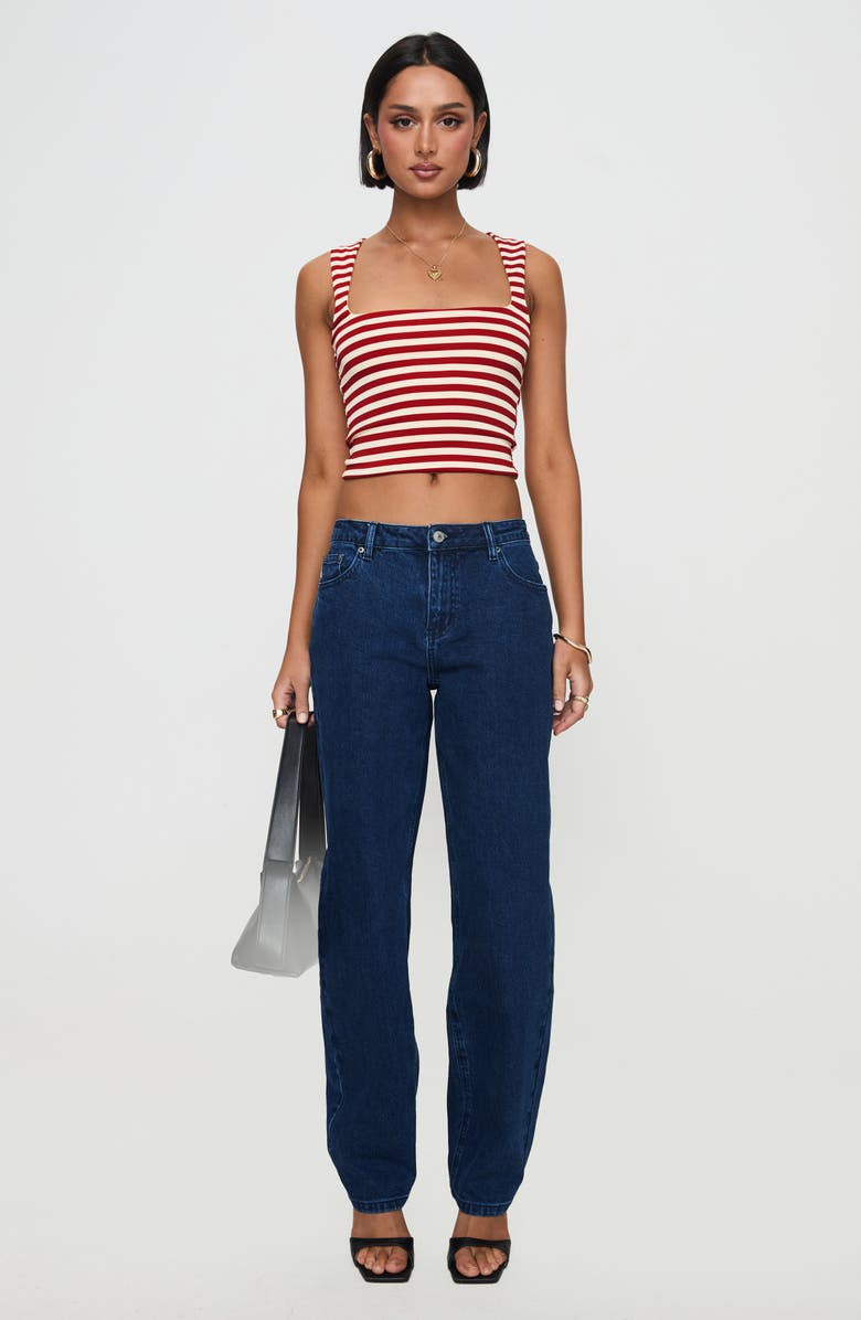 Princess Polly Back in Time Stripe Crop Top, Alternate, color, 