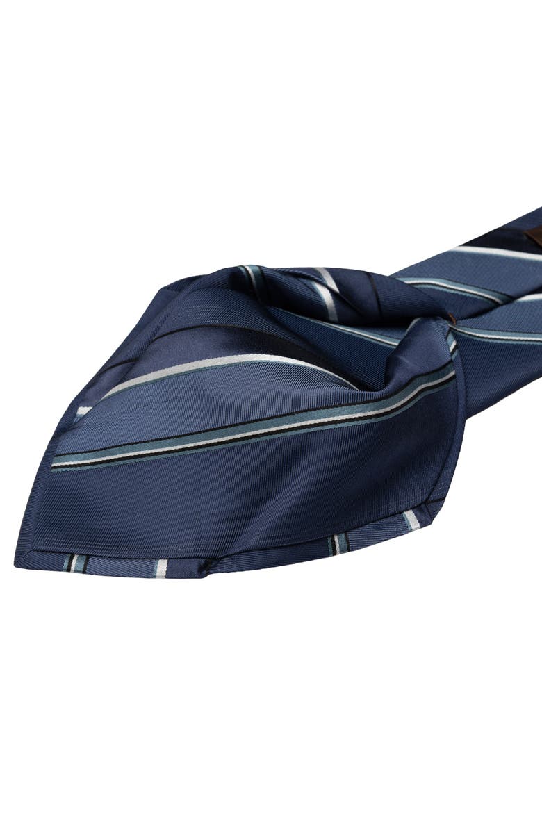 Elizabetta Rufino - Extra Long Silk Jacquard Tie for Men, Alternate, color, Marine Blue
