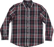 BURNSIDE Plaid Flannel Button-Up Shirt