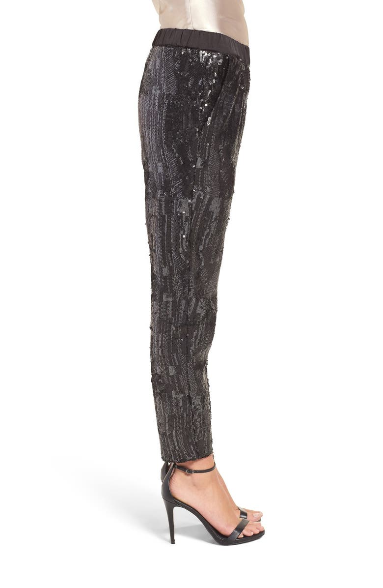 Trouvé Shay Sequin Pants, Alternate, color, 