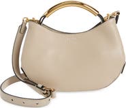 Moschino Handle Me Leather Crossbody Bag