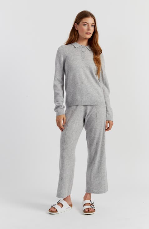 Wool-Cashmere Knit Polo Sweater