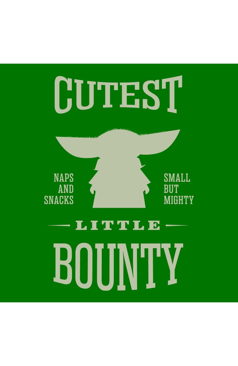 Star Wars: The Mandalorian and Grogu Men's Star Wars The Mandalorian and Grogu Cutest Little Bounty  Graphic T-Shirt, Alternate, color, Kelly Green