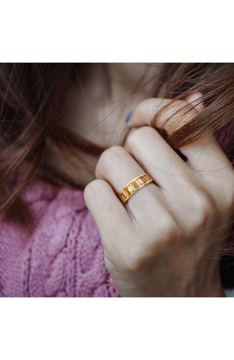 Julianna B. Citrine Anniversary Band Ring, Alternate, color, Citrine
