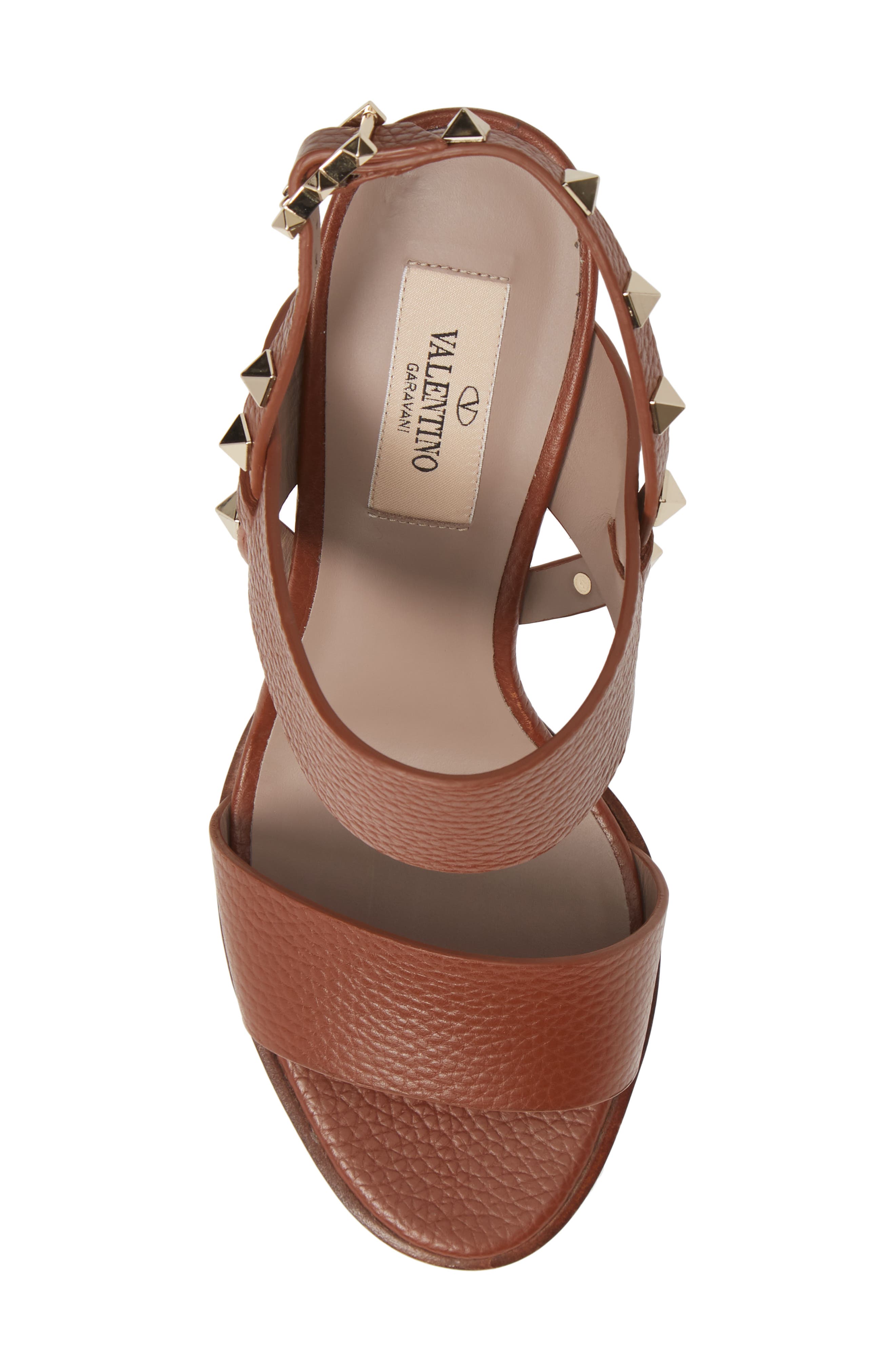 Valentino Garavani Rockstud Slingback Block Heel Sandal, Alternate, color, 