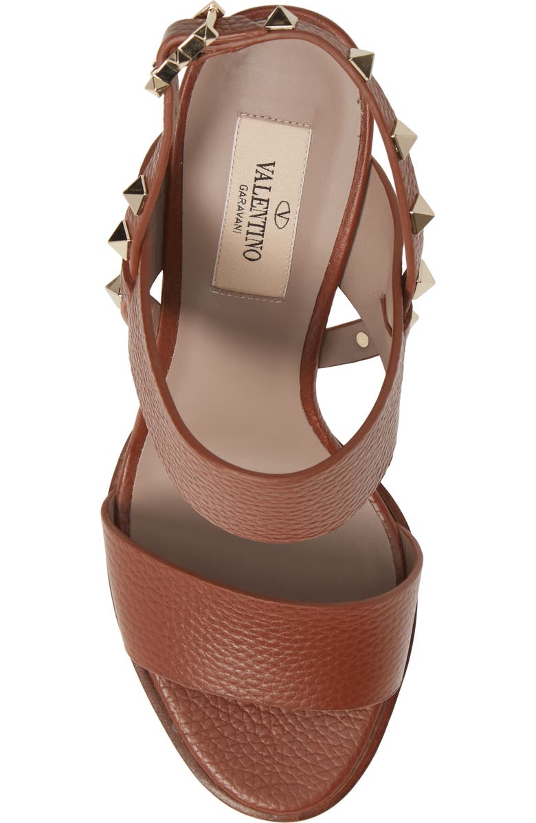 Valentino Garavani Rockstud Slingback Block Heel Sandal, Alternate, color,