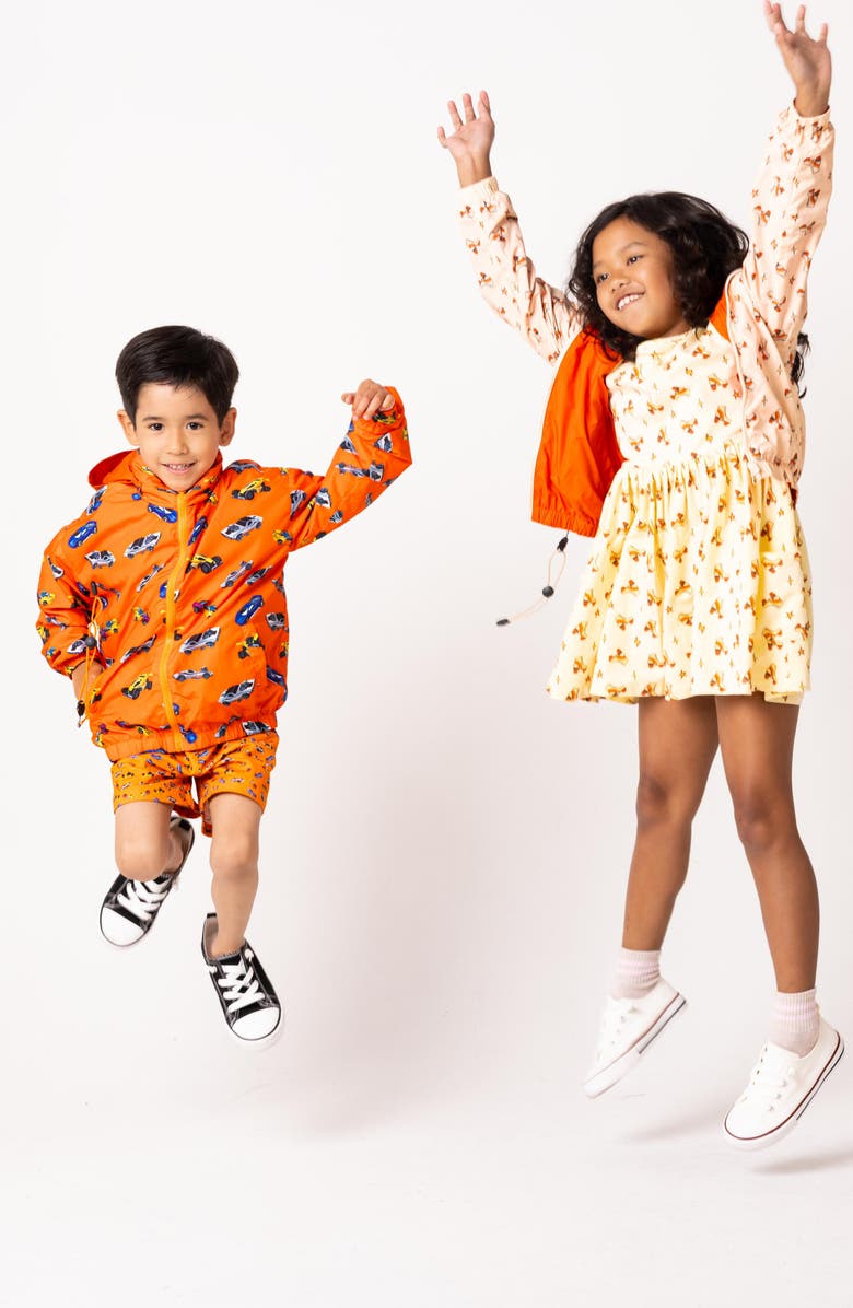 CALONIE Kids' Max Rain Water Repellent Reversible Windbreaker, Alternate, color, Orange