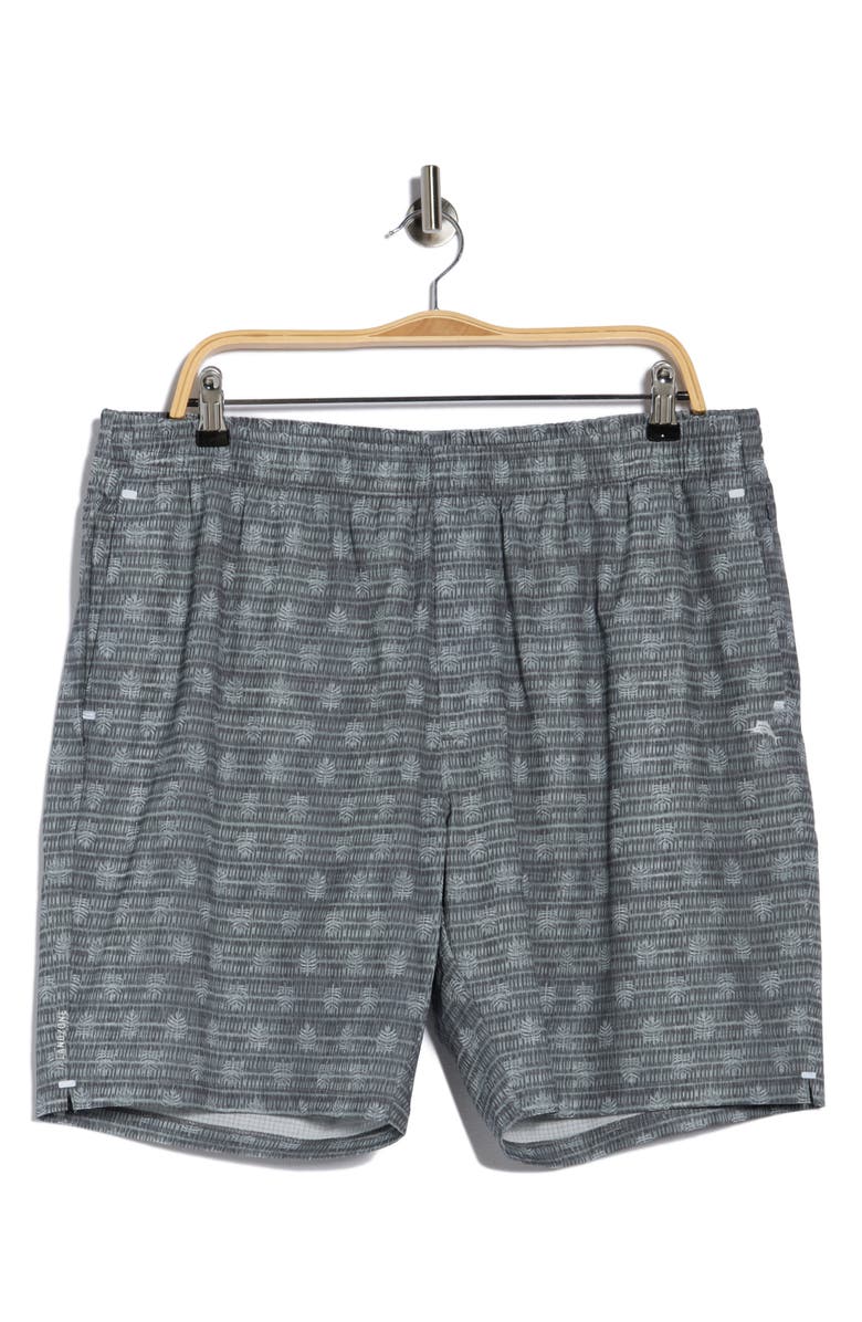 Tommy Bahama Huntington Faded Fronds 8-Inch Hybrid Shorts, Main, color, Light Grey
