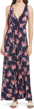 Loveappella Floral Jersey Maxi Dress