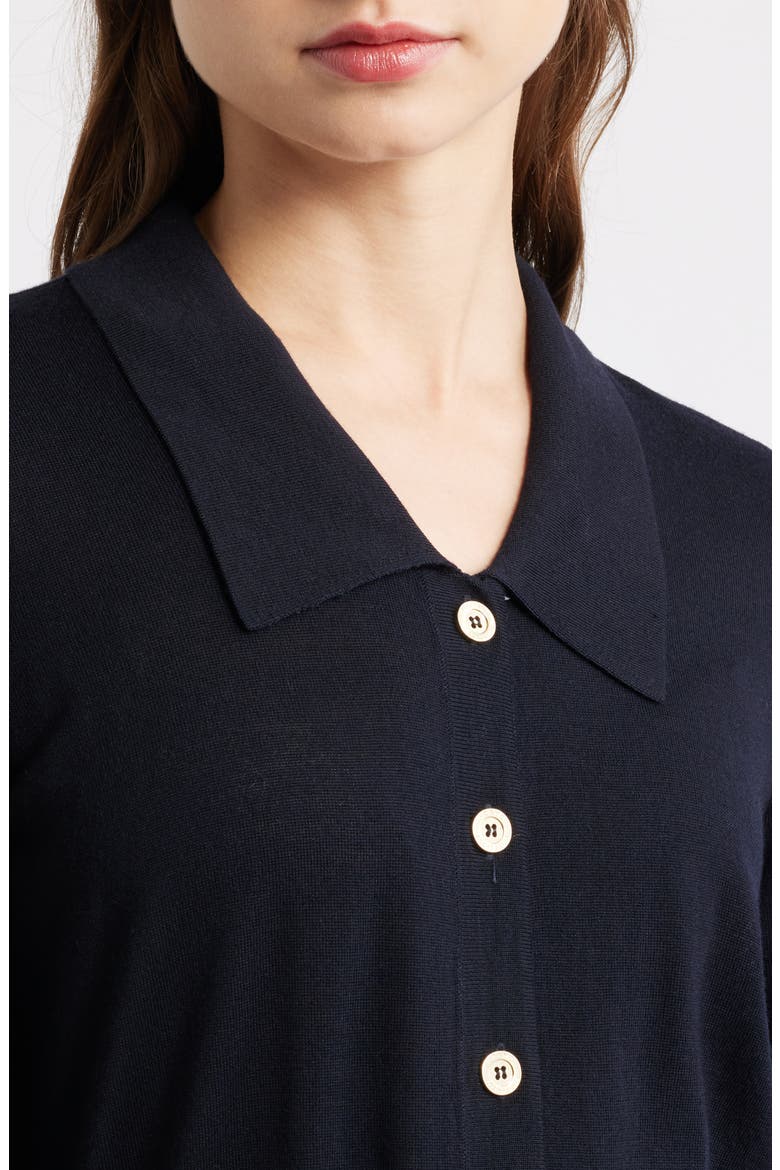 The Knit Long Sleeve Dress, Alternate, color, NAVY