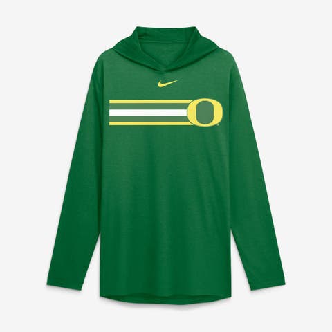 Men's Nike Green Oregon Ducks Primetime Pattern Tri-Blend Dri-FIT Long Sleeve Hooded T-Shirt