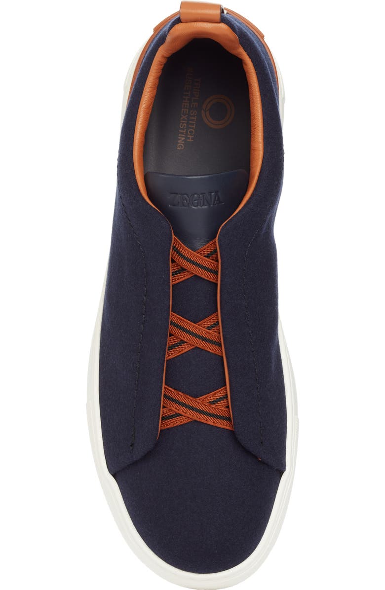 ZEGNA Triple Stitch Slip-On Sneaker, Alternate, color,