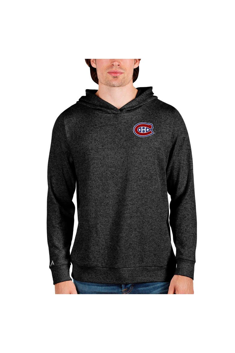 Men's Antigua Black Montreal Canadiens Team Absolute Pullover Hoodie, Main, color, Black