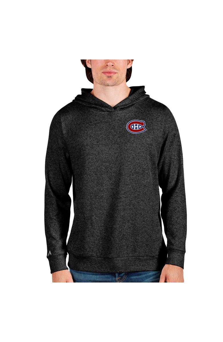 ANTIGUA Men's Antigua Black Montreal Canadiens Team Absolute Pullover Hoodie, Main, color, 
