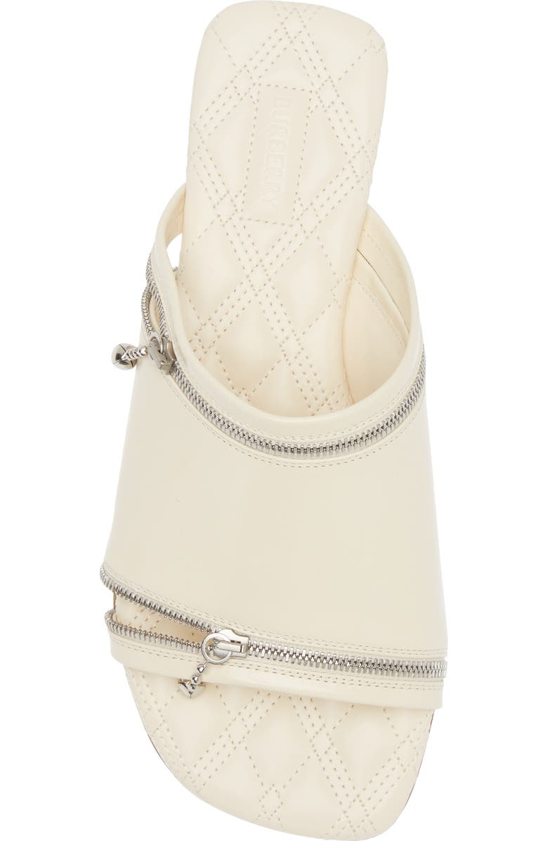 Burberry Zip Detail Slide Sandal, Alternate, color,