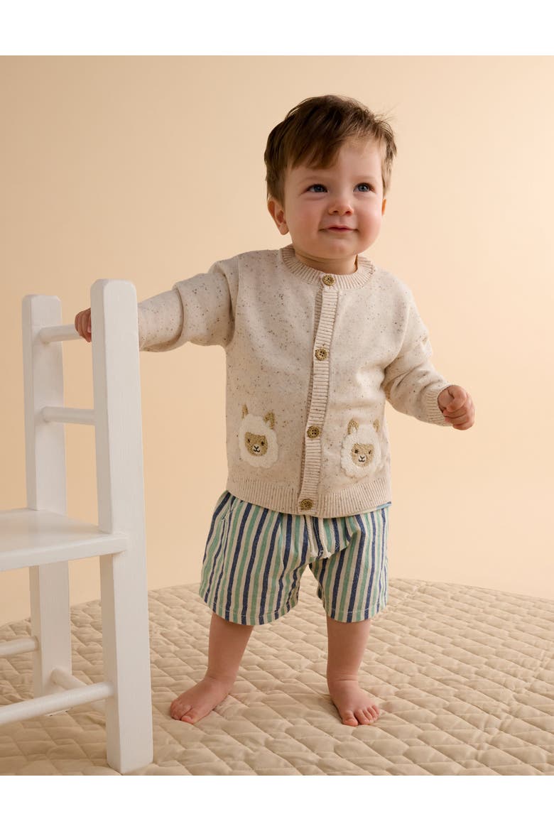 Fiesta Friends Knit Cardigan, Alternate, color, Sand Neppy