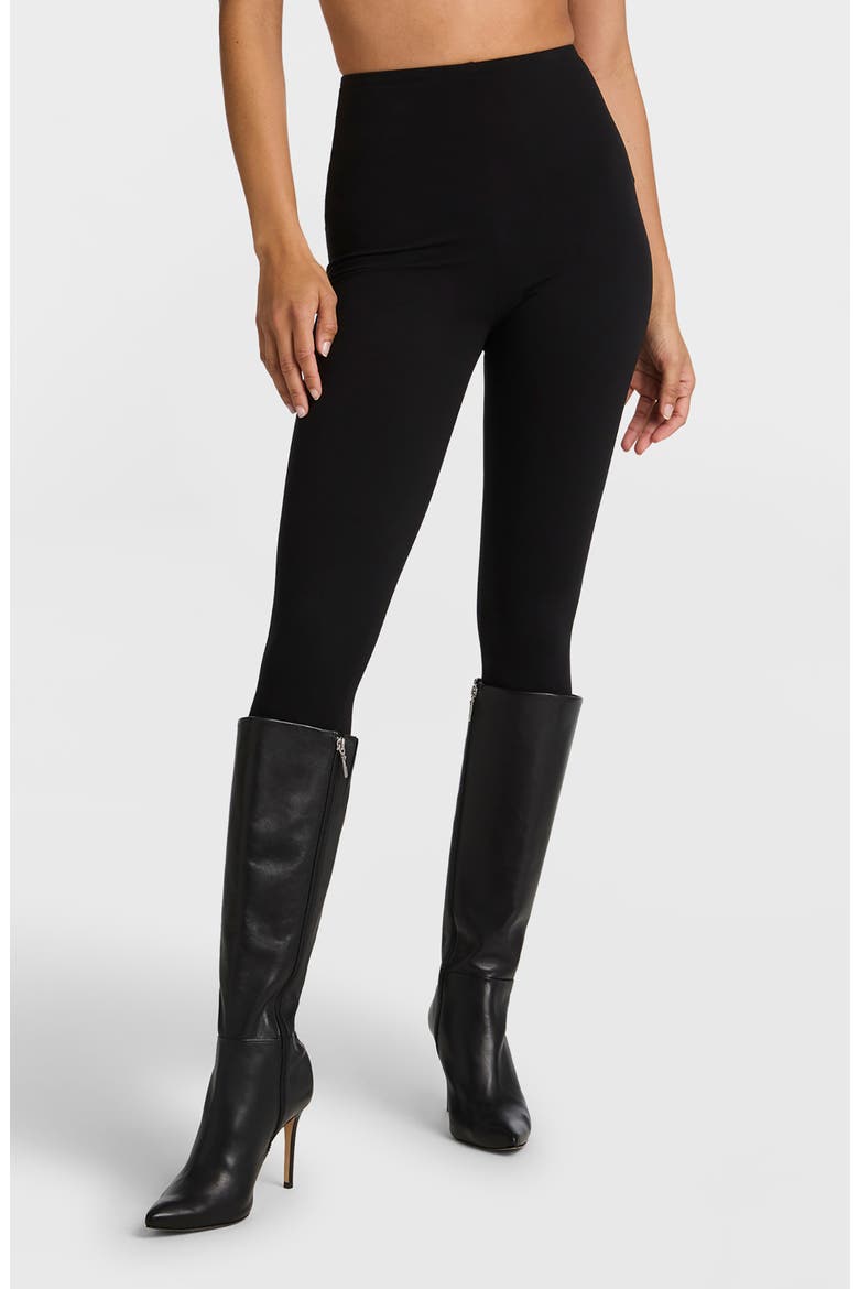 Stretch Cotton Leggings, Main, color, BLACK