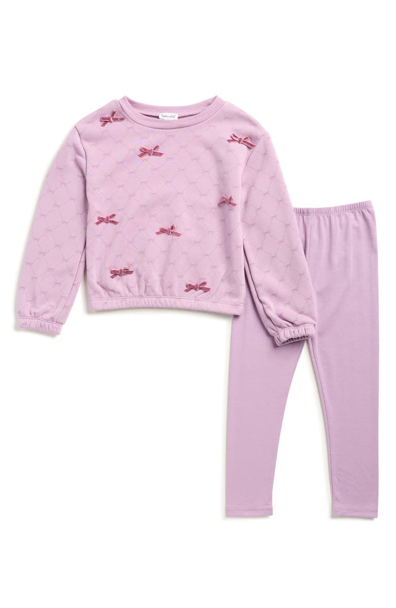 Splendid Kids' Little Bow Sweatshirt & Joggers Set, Main, color, 
