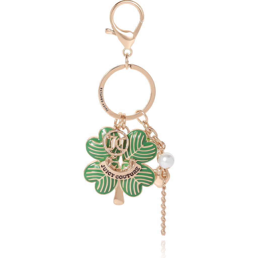 Juicy Couture Lucky Clover Charm Keychain In Multi