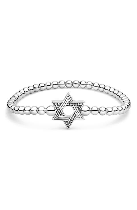 Signature Caviar Star of David Stretch Bracelet